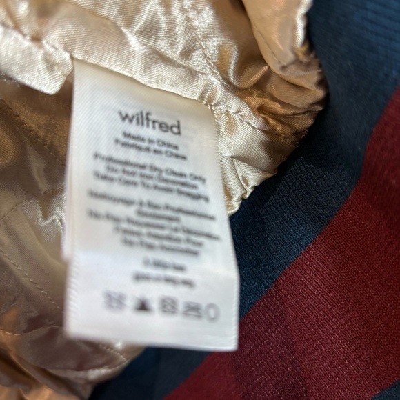 WILFRED Sz S Toulin Peacock Embroidered Quilted Lining Bomber Jacket NEW - Picture 11 of 12